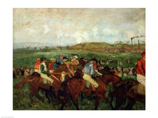 Picture of Posterazzi BALXIR197265 Gentlemen Race. Before The Departure 1862 Poster Print by Edgar Degas - 24 x 18 in.