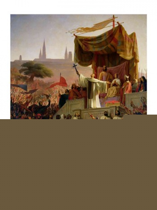 Picture of Posterazzi BALXIR200588 St. Bernard Preaching The Second Crusade in Vezelay Poster Print by Emile Signol - 18 x 24 in.