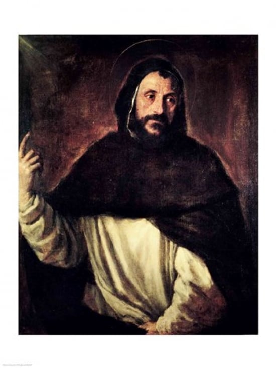St. Dominic Poster Print by Titian - 18 x 24 in.