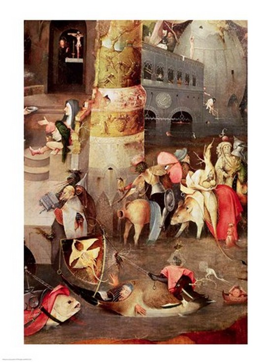 Picture of Posterazzi BALXIR227224 Triptych of The Temptation of St. Anthony Detail of The Lower Right Hand Side Print by Hieronymus Bosch - 18 x 24 in.