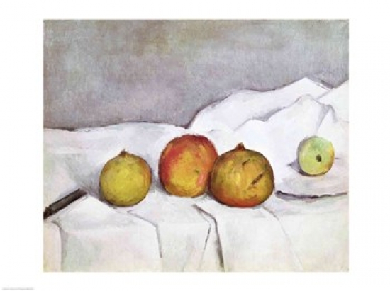 Fruit on A Cloth C.1890 Poster Print by Paul Cezanne - 24 x 18 in.