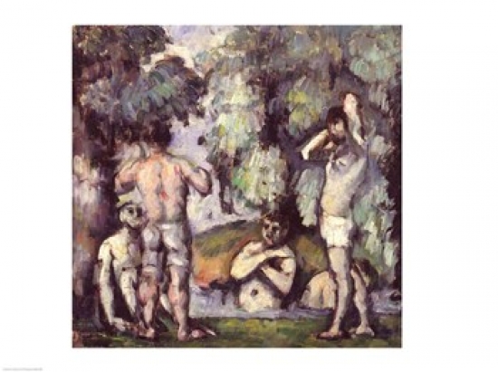The Five Bathers Poster Print by Paul Cezanne - 24 x 18 in.