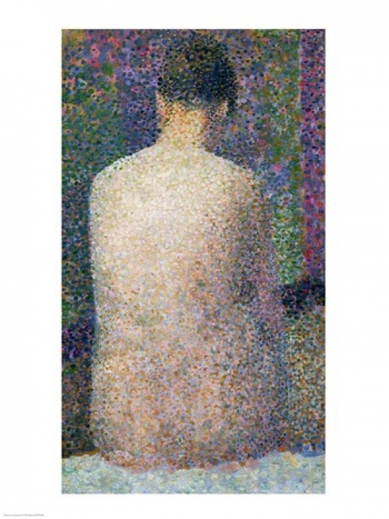 Picture of Posterazzi BALXIR30496LARGE Model From The Back 1886 Poster Print by Georges Seurat - 24 x 36 in. - Large