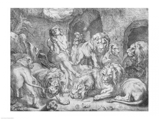 Picture of Posterazzi BALXIR346575 Daniel in The Lions Den Poster Print by Peter Paul Rubens - 24 x 18 in.