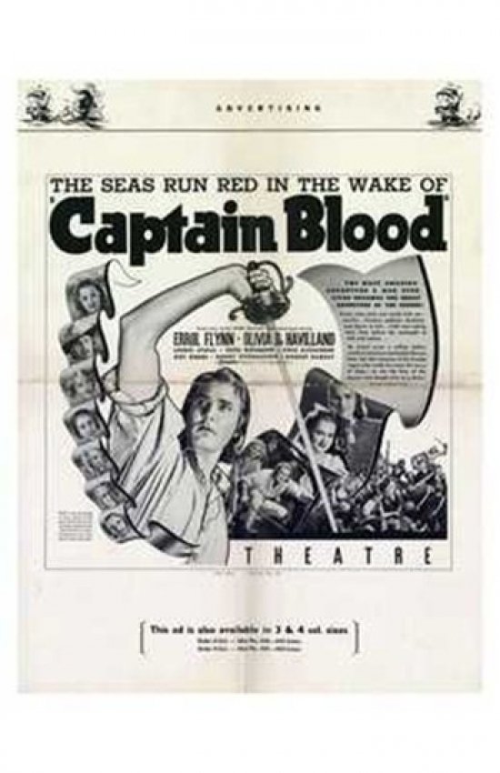 Captain Blood Movie Poster - 11 x 17 in.