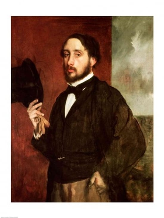 Picture of Posterazzi BALXIR36822LARGE Self Portrait Poster Print by Edgar Degas - 24 x 36 in. - Large