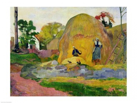 Picture of Posterazzi BALXIR37014 Yellow Haystacks 1889 Poster Print by Paul Gauguin - 24 x 18 in.