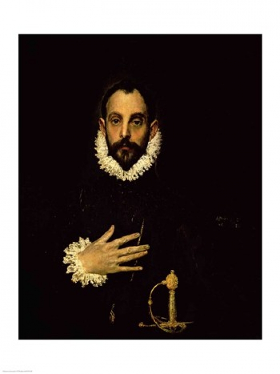 Picture of Posterazzi BALXIR375148 Gentleman with His Hand on His Ches Poster Print by El Greco - 18 x 24 in.