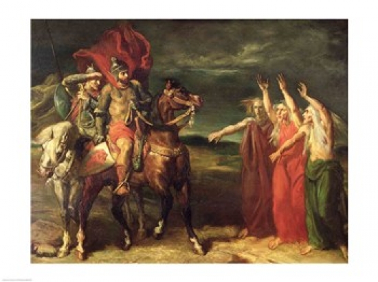 Picture of Posterazzi BALXIR39284 Macbeth & The Three Witches 1855 Poster Print by Theodore Chasseriau - 24 x 18 in.