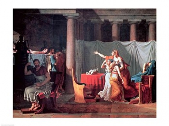 Picture of Posterazzi BALXIR44247 Lictors Bearing To Brutus The Bodies of His Sons 1789 Poster Print by Jacques-Louis David - 24 x 18 in.
