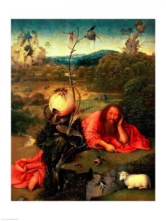 Picture of Posterazzi BALXIR443 St. John The Baptist in Meditation Poster Print by Hieronymus Bosch - 18 x 24 in.