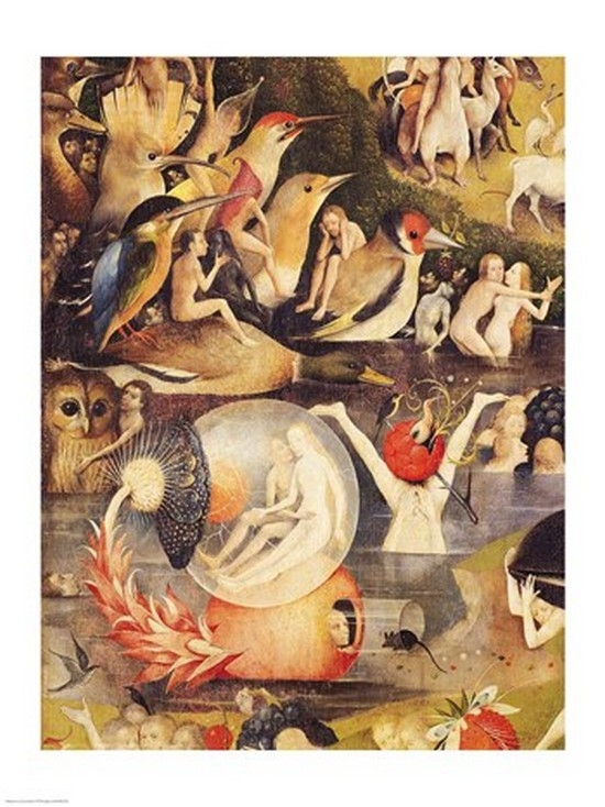 Picture of Posterazzi BALXIR61520LARGE The Garden of Earthly Delights - Allegory of Luxury Central Panel of Triptych C.1500 Print by Hieronymus Bosch - 24 x 36 in. - Large