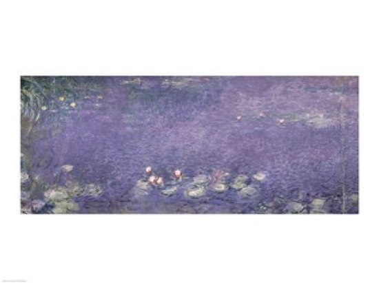 Picture of Posterazzi BALXIR71324 Waterlilies Morning 1914-18 Centre Left Section Poster Print by Claude Monet - 24 x 18 in.