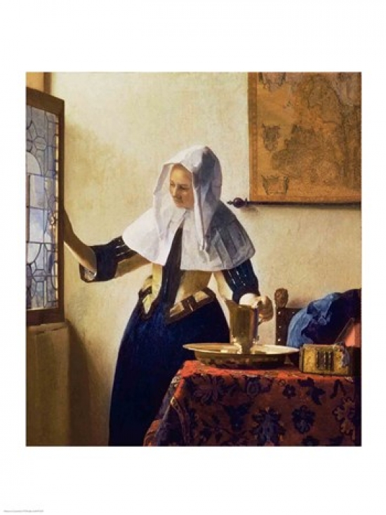 Picture of Posterazzi BALXIR73587 Young Woman with A Water Jug Poster Print by Johannes Vermeer - 18 x 24 in.