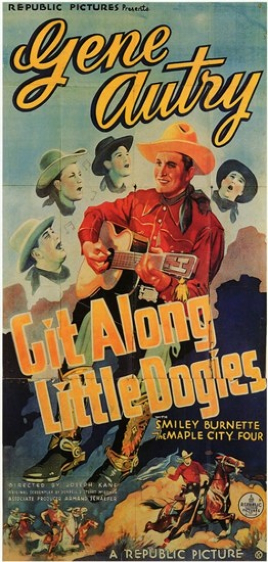 Git Along Little Dogies Movie Poster - 11 x 17 in.