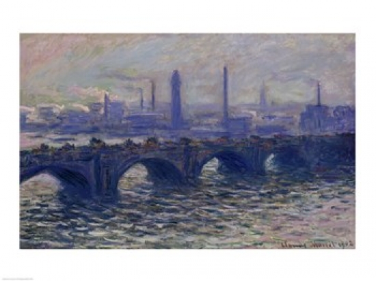 Waterloo Bridge 1902 Poster Print by Claude Monet - 24 x 18 in.