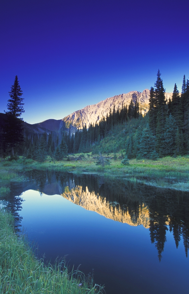 DPI111352LARGE Small Calm Mountain Creek Kootenays British Columbia Canada Poster Print - 22 x 34 in. - Large