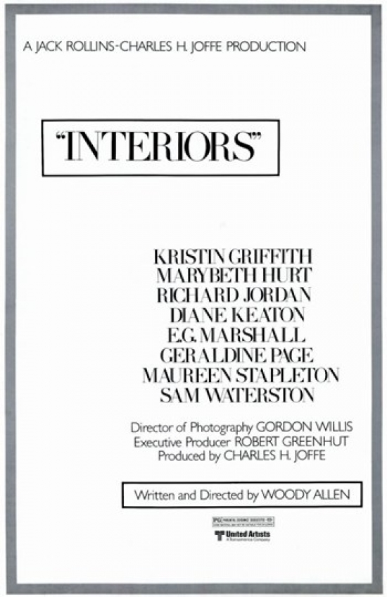 Interiors Movie Poster - 11 x 17 in.