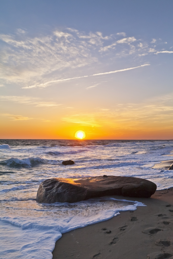 DPI12254622 Gay Head Public Beach at Sunset - Marthas Vineyard Massachusetts United States of America Poster Print - 12 x 19 in.