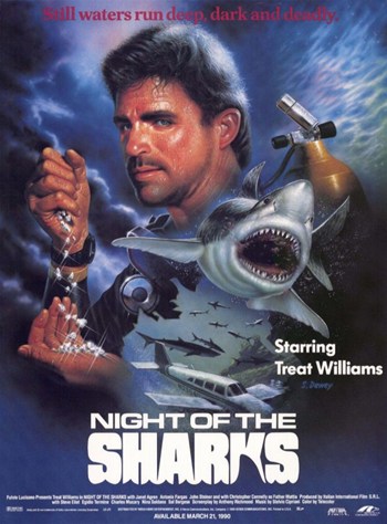 MOV210343 Night of the Sharks Movie Poster - 11 x 17 in.