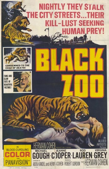 Black Zoo Movie Poster - 11 x 17 in.
