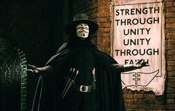 V for Vendetta Movie Poster - 17 x 11 in.