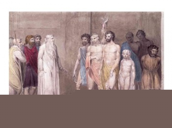 BALBAL25404LARGE St. Gregory & The British Captives Poster Print by William Blake - 36 x 24 in. - Large
