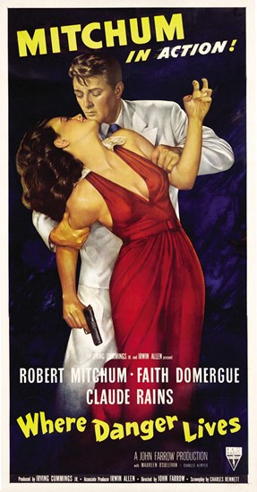Where Danger Lives Movie Poster - 11 x 17 in.