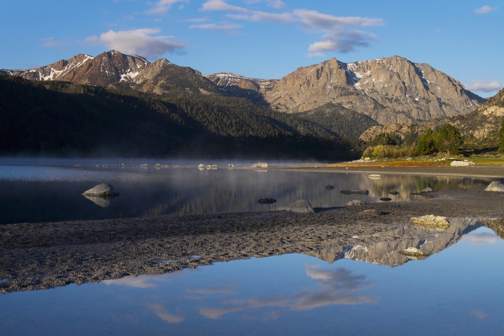 Scenic View of June Lake at Sunrise in Mono Basin in The Eastern Sierras - California United States of America Poster Print - 38 x 24 in. - Large