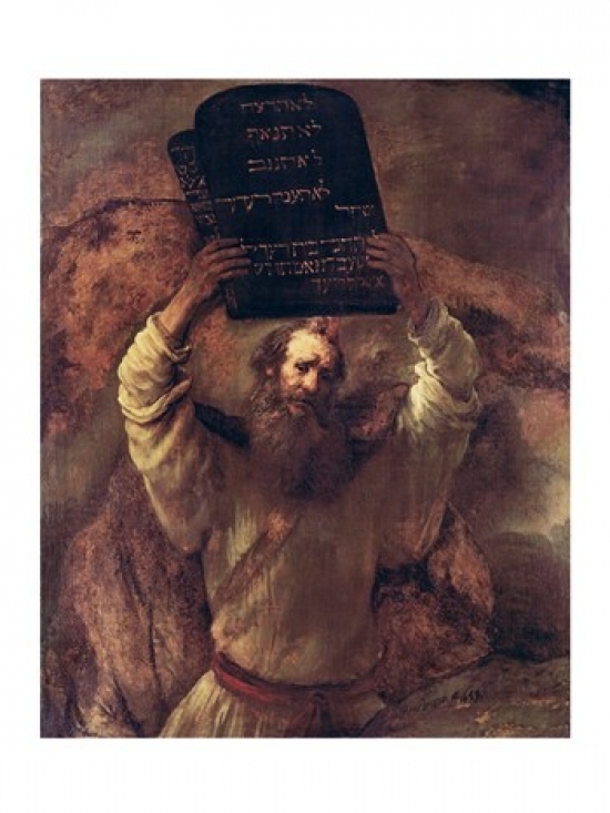 Moses Smashing The Tablets of The Law 1659 Poster Print by Rembrandt Van Rijn - 24 x 36 in. - Large