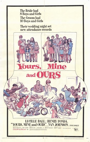 Yours Mine & Ours Movie Poster - 11 x 17 in.