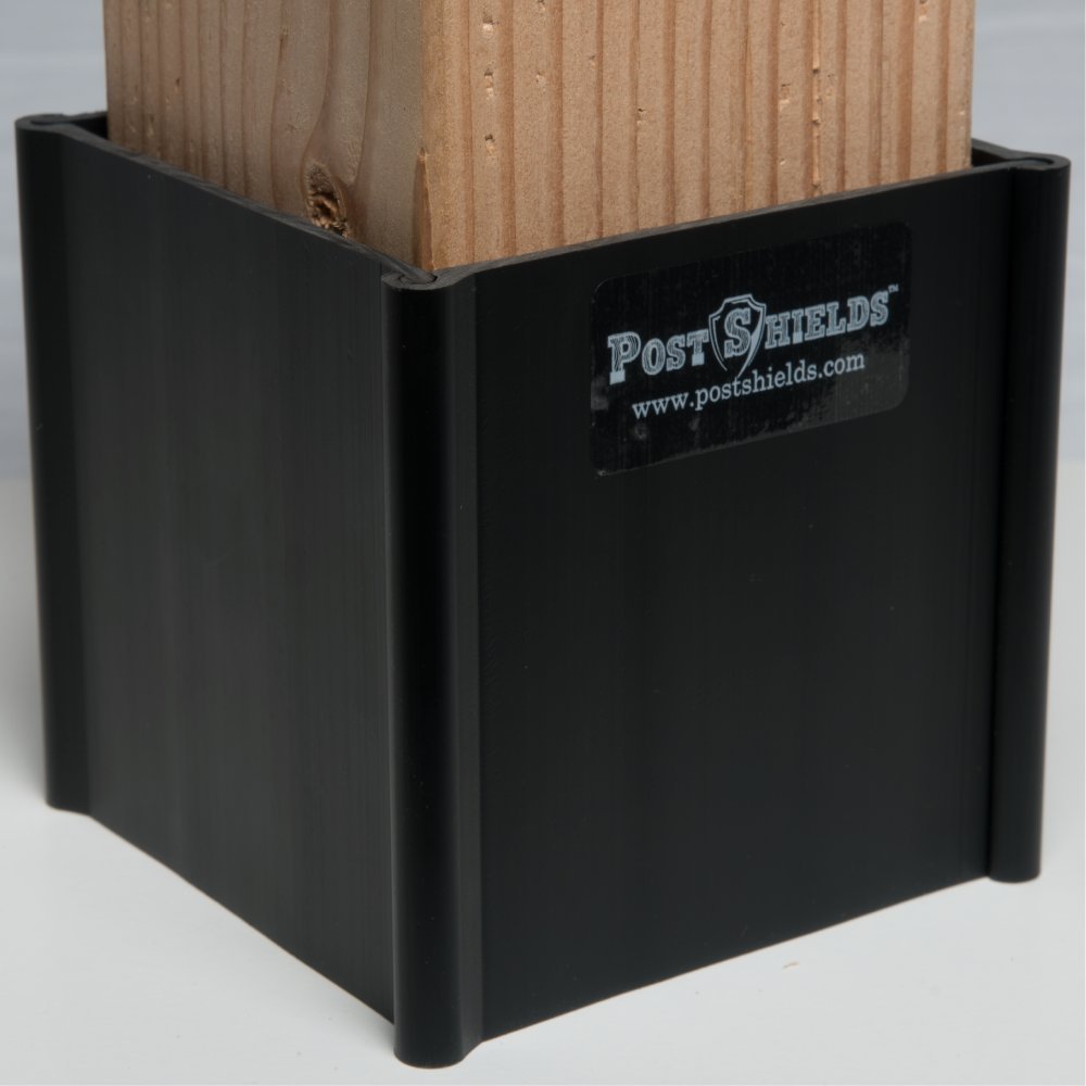 Protects Mailbox & Fence Posts From Grass Trimmer Damage  White - 4 x 4 x 4 in.