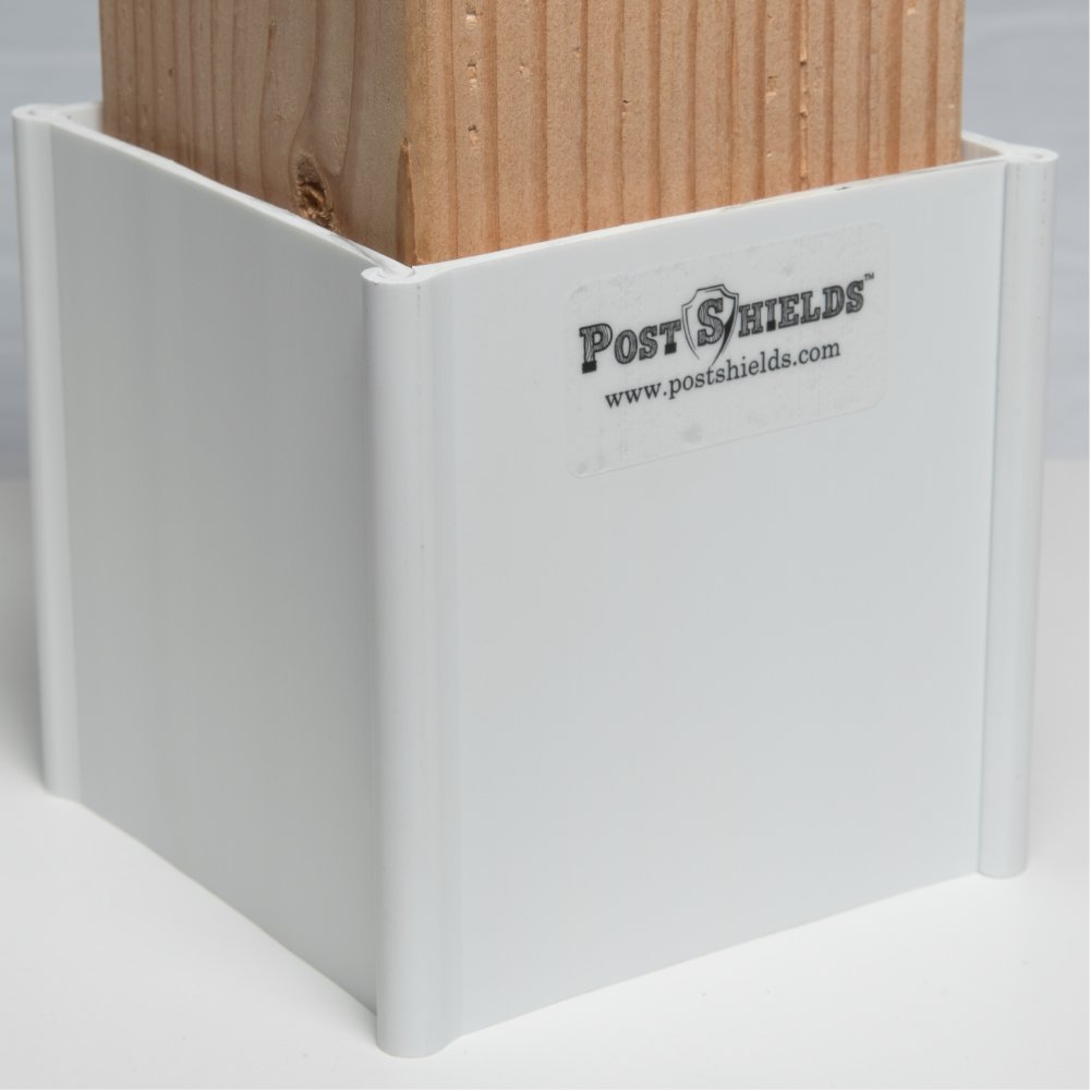 Protects Mailbox & Fence Posts From Grass Trimmer Damage  Bronze - 4 x 4 x 4 in.