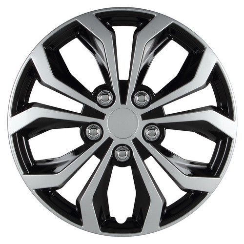 Picture of Pilot Automotive WH553-16S-BS 16 in. Spyder Performance Wheel Cover&#44; Black & Silver 2 Tone Finish