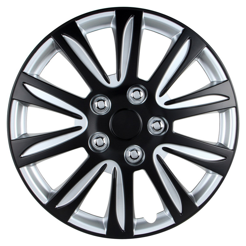 Picture of Rovi RV003-15B 15 in. Ricard Wheel Cover&#44; Silver & Black