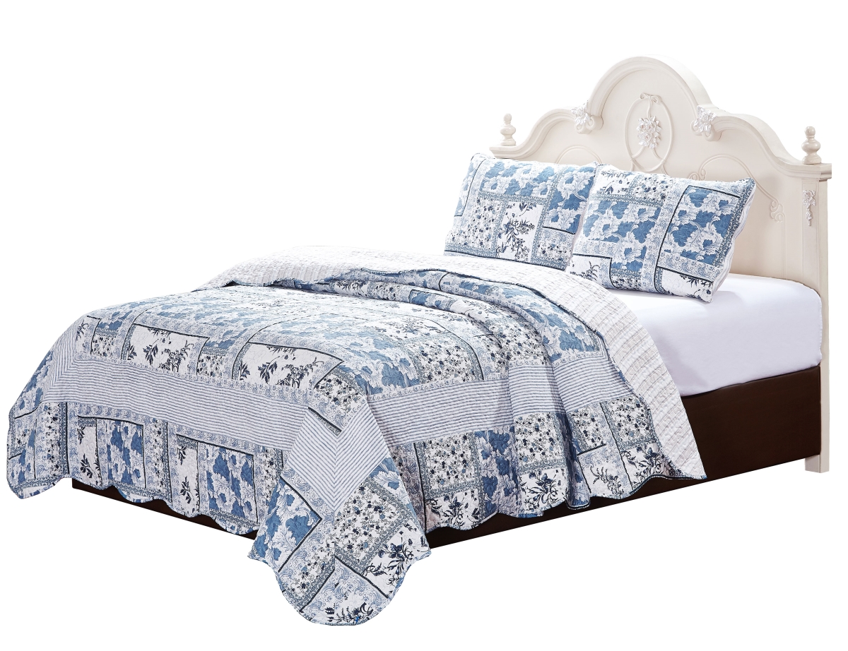 Picture of Bay Colony by Patch Magic SQQMELS 92 x 96 in. Melissa Set&#44; Super Queen & 2-Standard Pillow Shams - 3 Piece