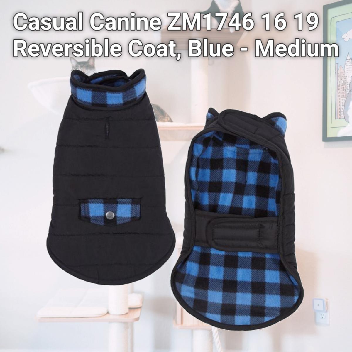 Picture of Casual Canine ZM1746 16 19 Reversible Coat, Blue - Medium