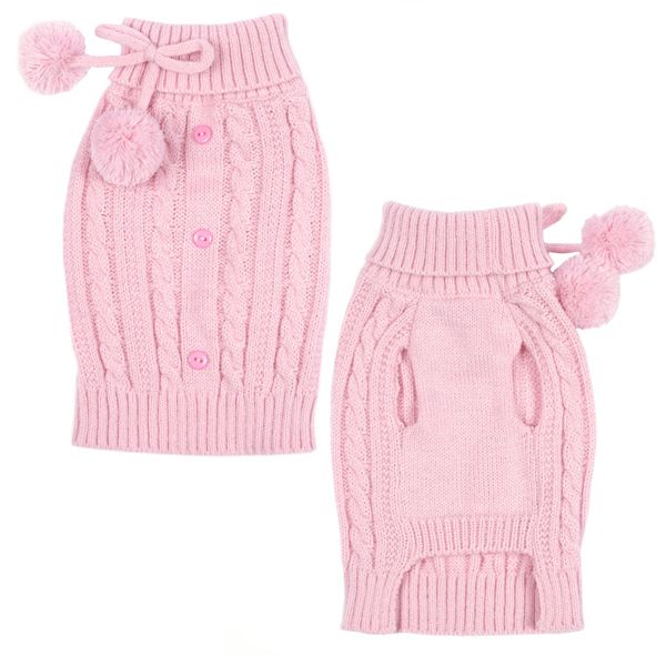 Picture of East Side Collection ZW1745 20 75 Cable Sweater&#44; Pink - Large