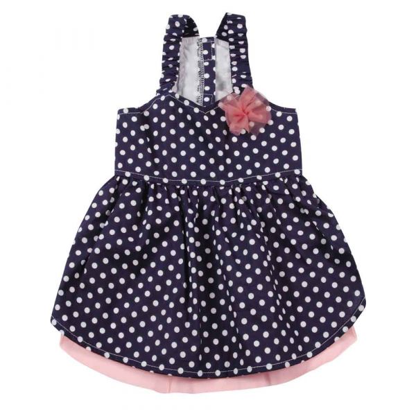 Picture of East Side Collection ZM6902 16 19 Blue Polka Dot Dress - Medium