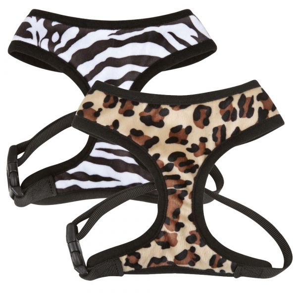 Picture of Casual Canine ZA5181 20 13 Plush Print Harness Leopard - Large