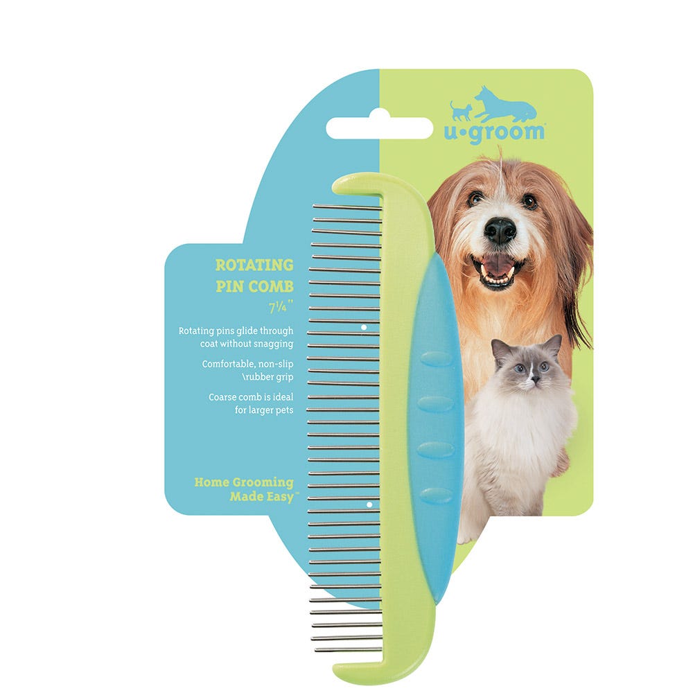 Picture of PetEdge US1348 12 7.25 in. UG Rotating Pin Pet Comb