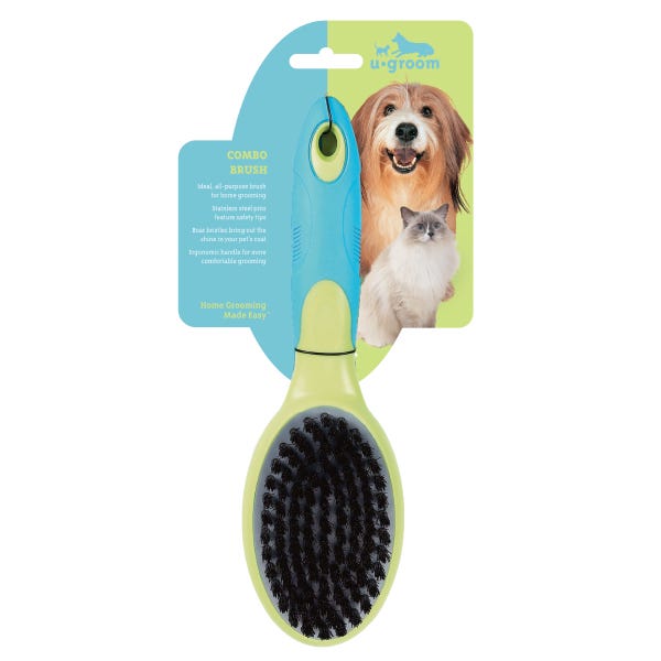 Picture of PetEdge US1352 16 9 in. UG Bristle Pin Combo Pet Brush