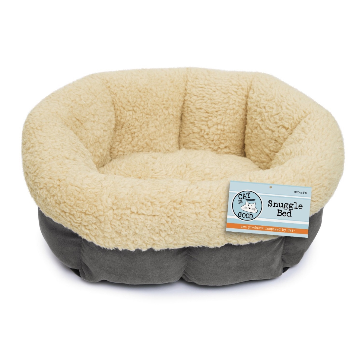 Picture of Cat is Good Snuggle Cat Bed  Gray  - CI3991 11