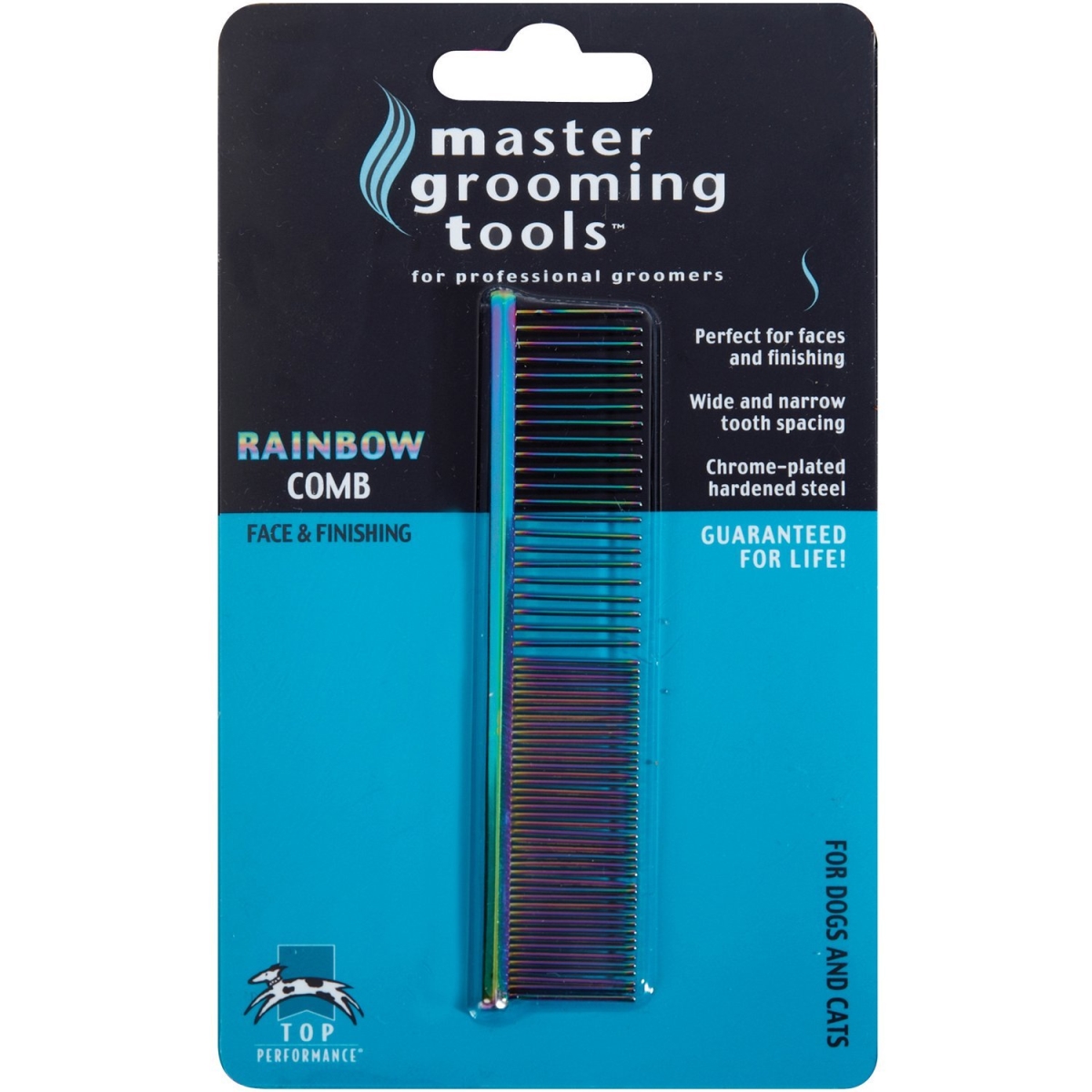 Picture of  Master Grooming Tools Steel Pet Rainbow Grayhound Comb&#44; Fine And Coarse