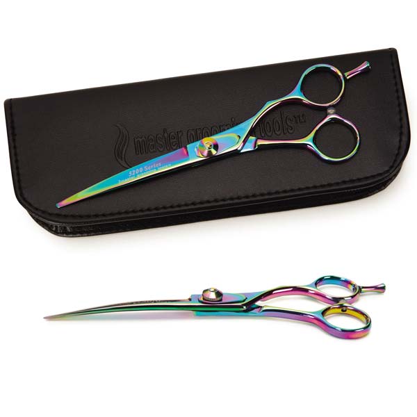 Picture of  8.5 in. 5200 Rainbow Shears Curved Master Grooming