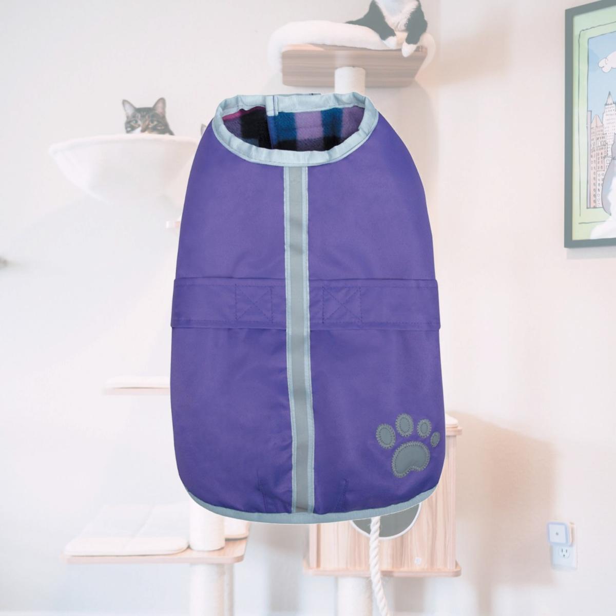 Picture of Zack & Zoey Polyester Noreaster Dog Blanket Coat, Purple - Medium
