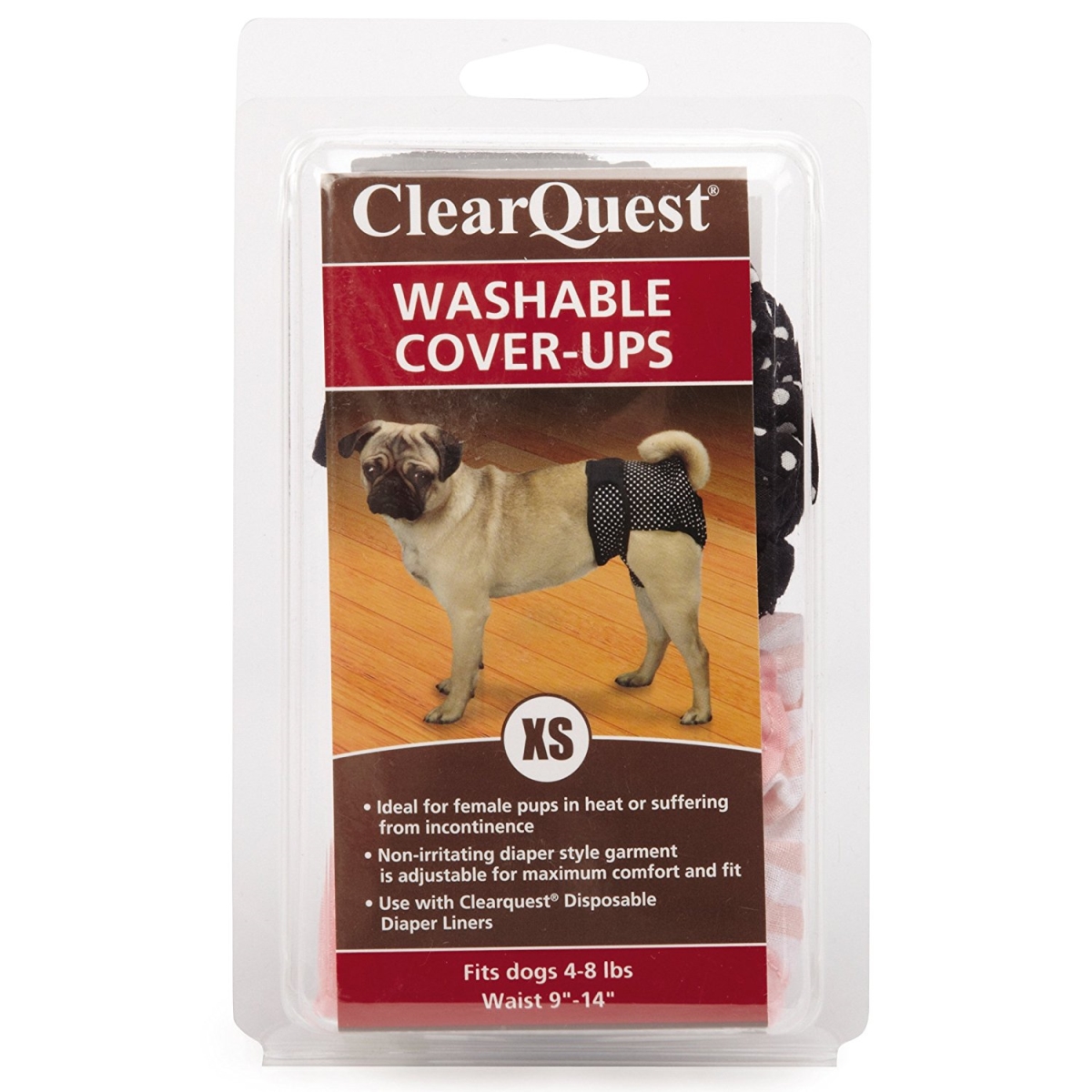 Picture of  Clear Quest Washable Dog Cover-Ups, Wetness & Stain Protection, Black & Pink - Pack of 2