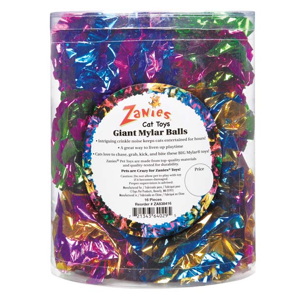Picture of ZA9109 04 75 Zaines Giant Mylar Ball Canister, 16 Piece