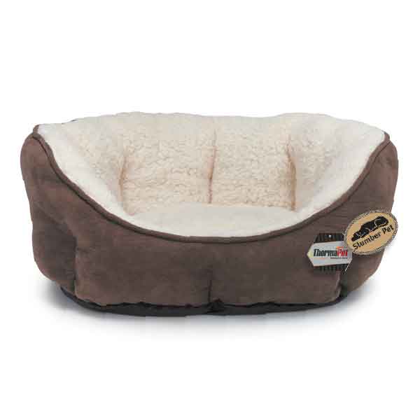 Picture of  26 in. Slumber Pet Thermapet Thermal Bolster Beds&#44; Brown