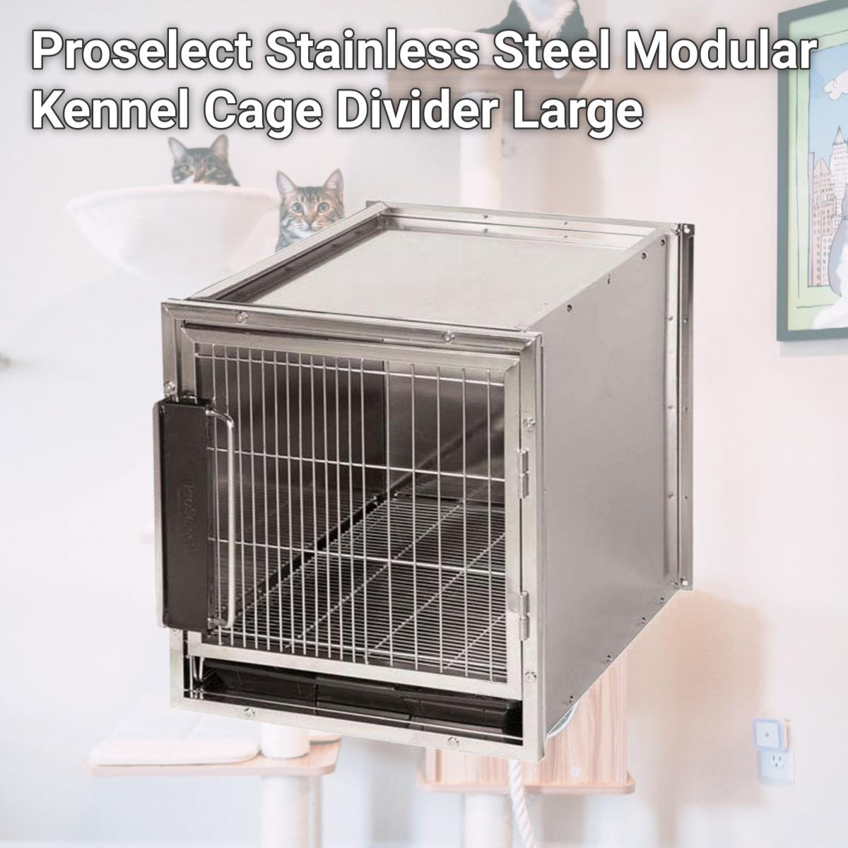 Picture of Proselect Stainless Steel Modular Kennel Cage Divider, Large